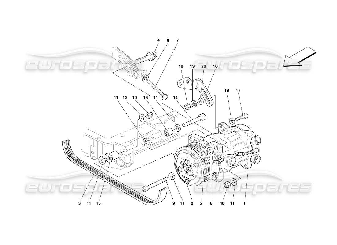 a part diagram from the ferrari 355 parts catalogue