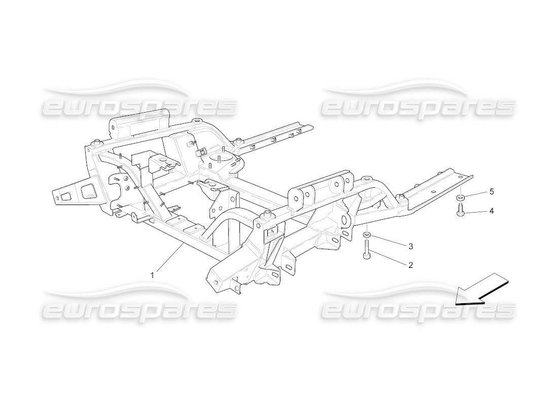 a part diagram from the maserati qtp. (2011) 4.2 auto parts catalogue