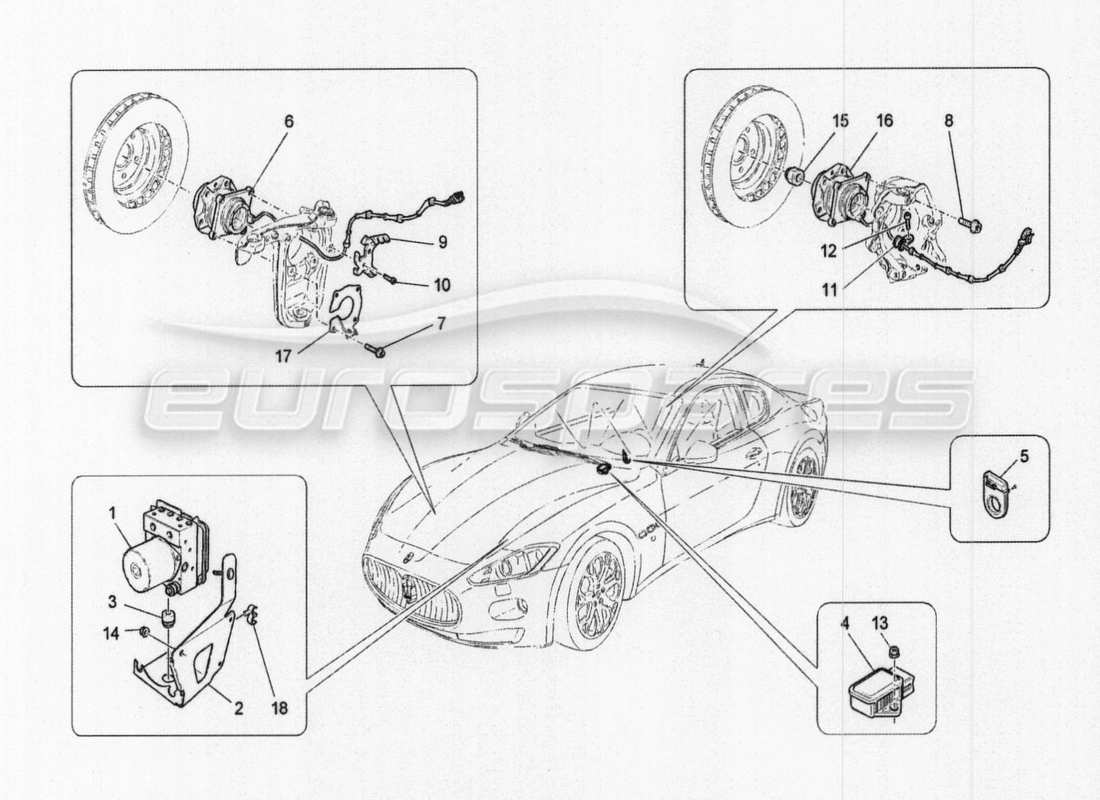a part diagram from the maserati granturismo parts catalogue