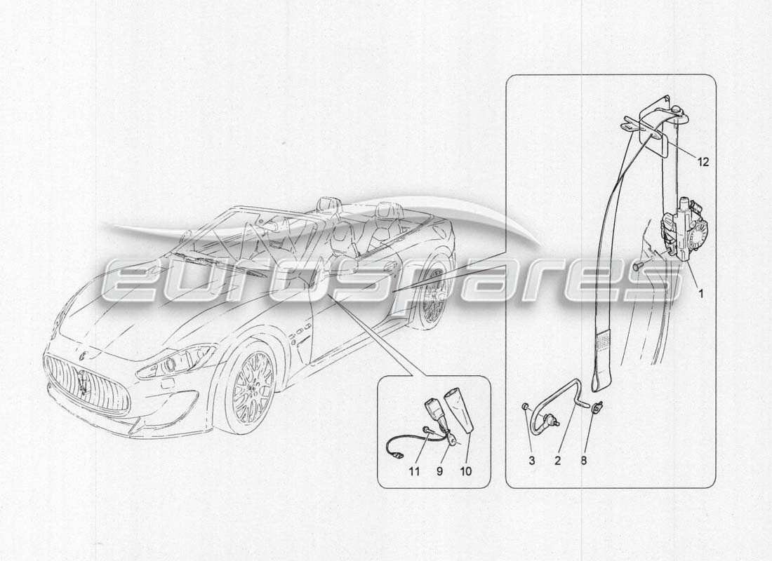 VIEW PARTS DIAGRAMS FROM THE MASERATI GRANCABRIO MC CENTENARIO PARTS CATALOGUE a part diagram from the maserati grancabrio mc centenario parts catalogue