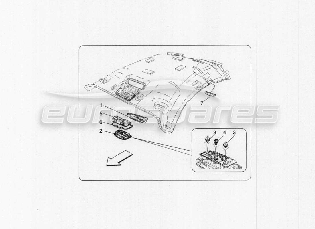 a part diagram from the maserati granturismo special edition parts catalogue