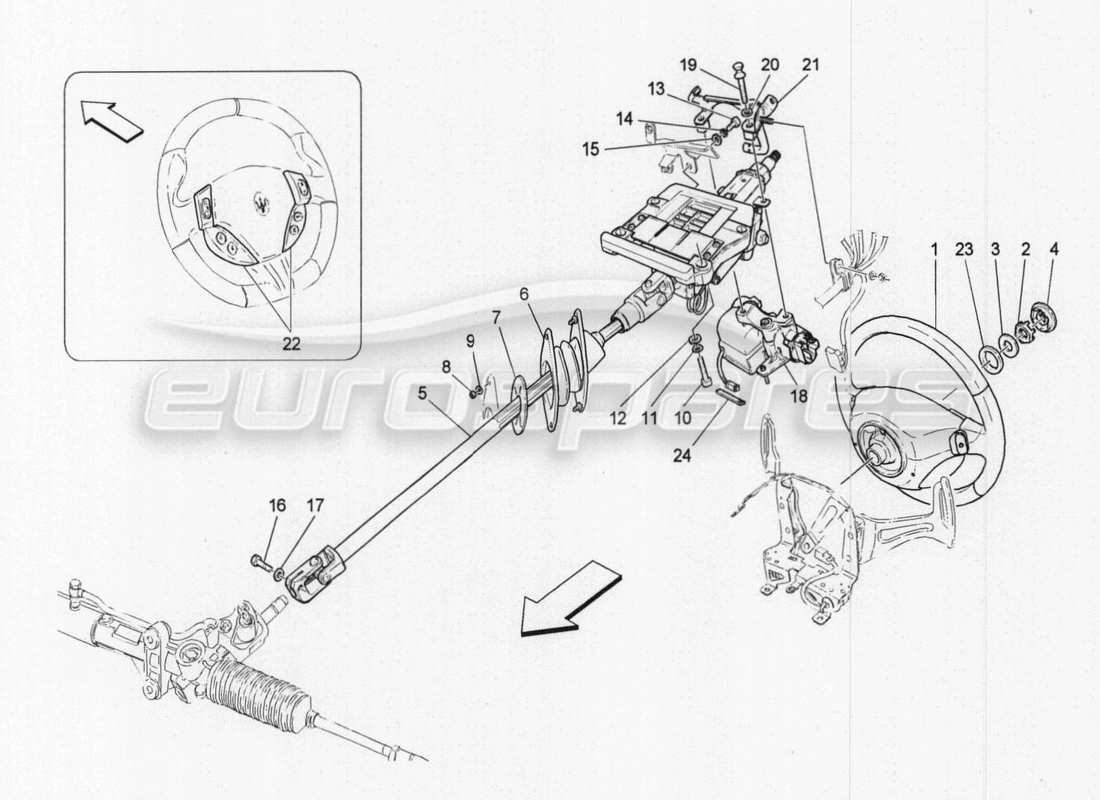 a part diagram from the maserati granturismo parts catalogue