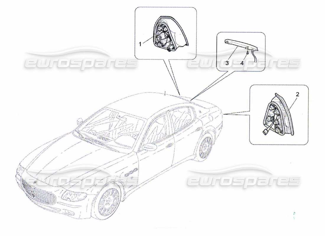 a part diagram from the maserati quattroporte m139 (2005-2013) parts catalogue