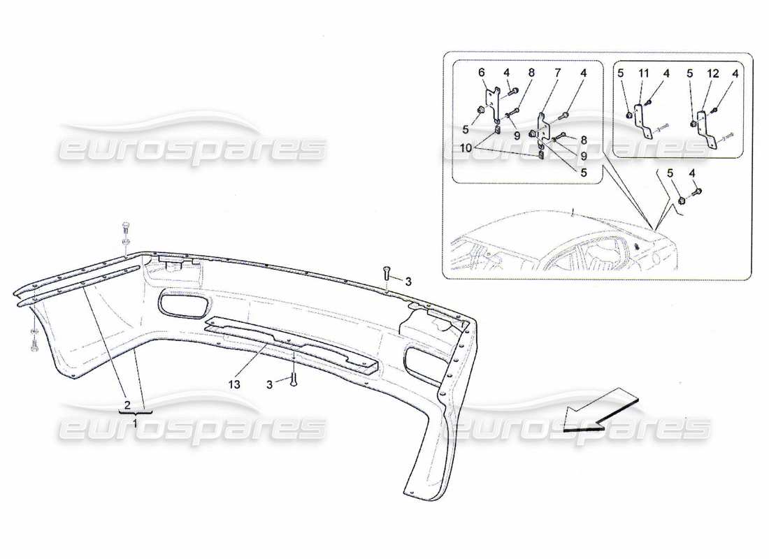a part diagram from the maserati qtp. (2010) 4.7 parts catalogue