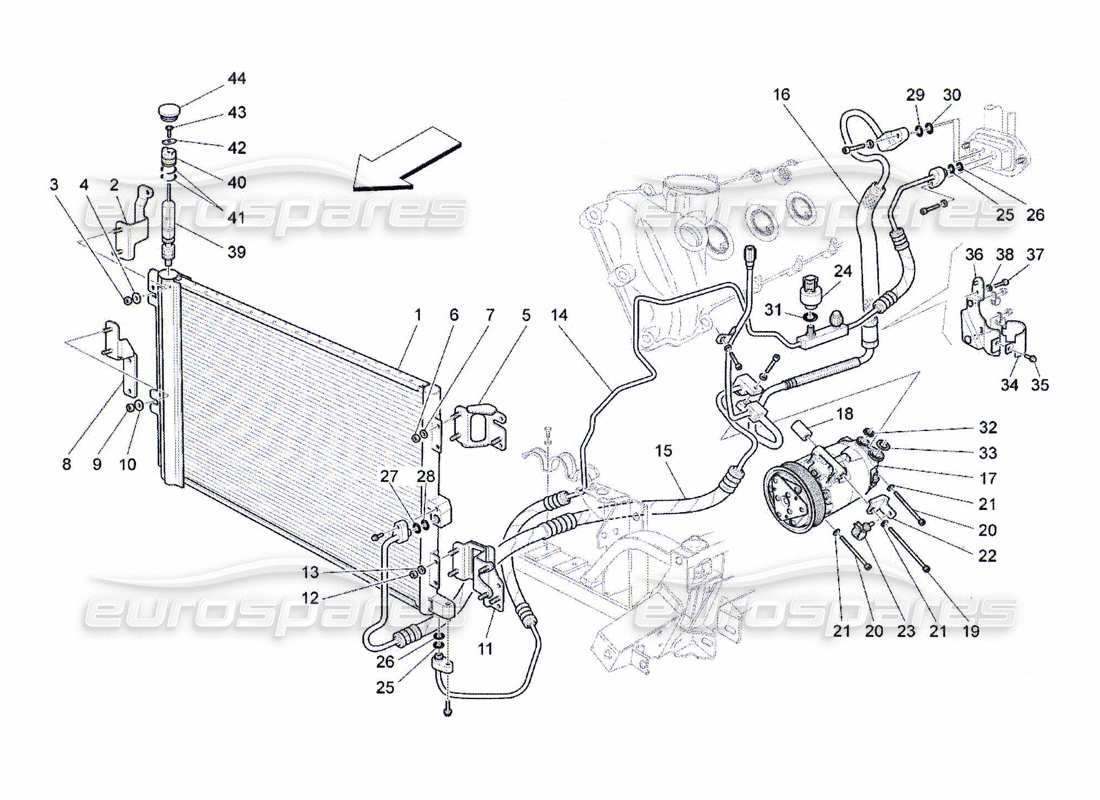 a part diagram from the maserati qtp. (2010) 4.7 parts catalogue