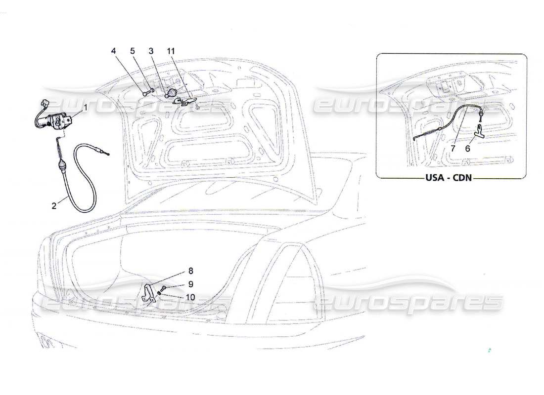 a part diagram from the maserati quattroporte m139 (2005-2013) parts catalogue