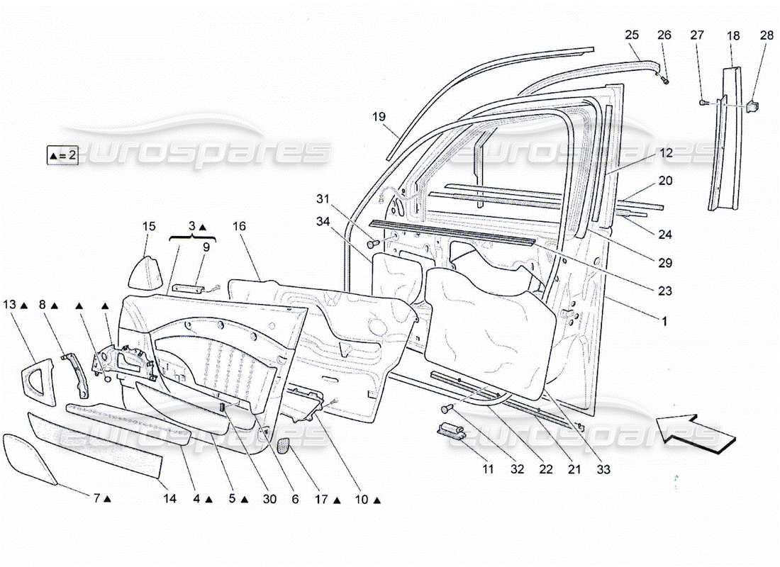 part diagram containing part number 67476000