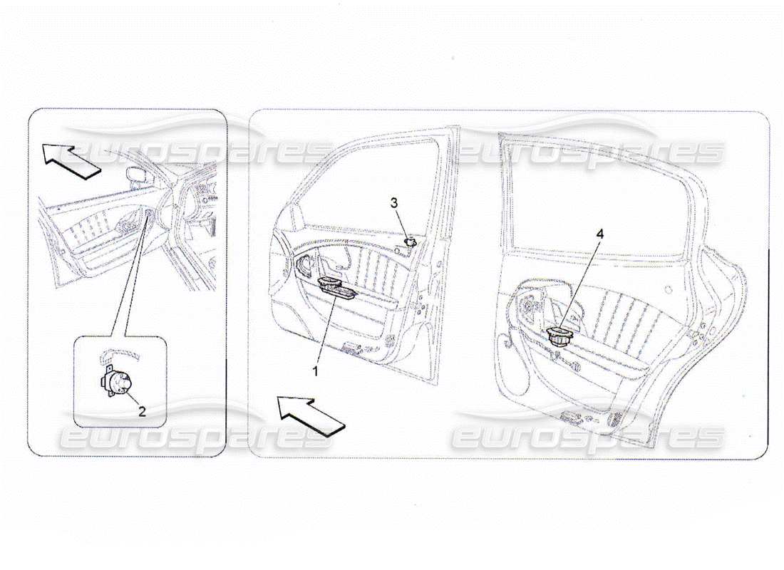 a part diagram from the maserati qtp. (2010) 4.2 parts catalogue