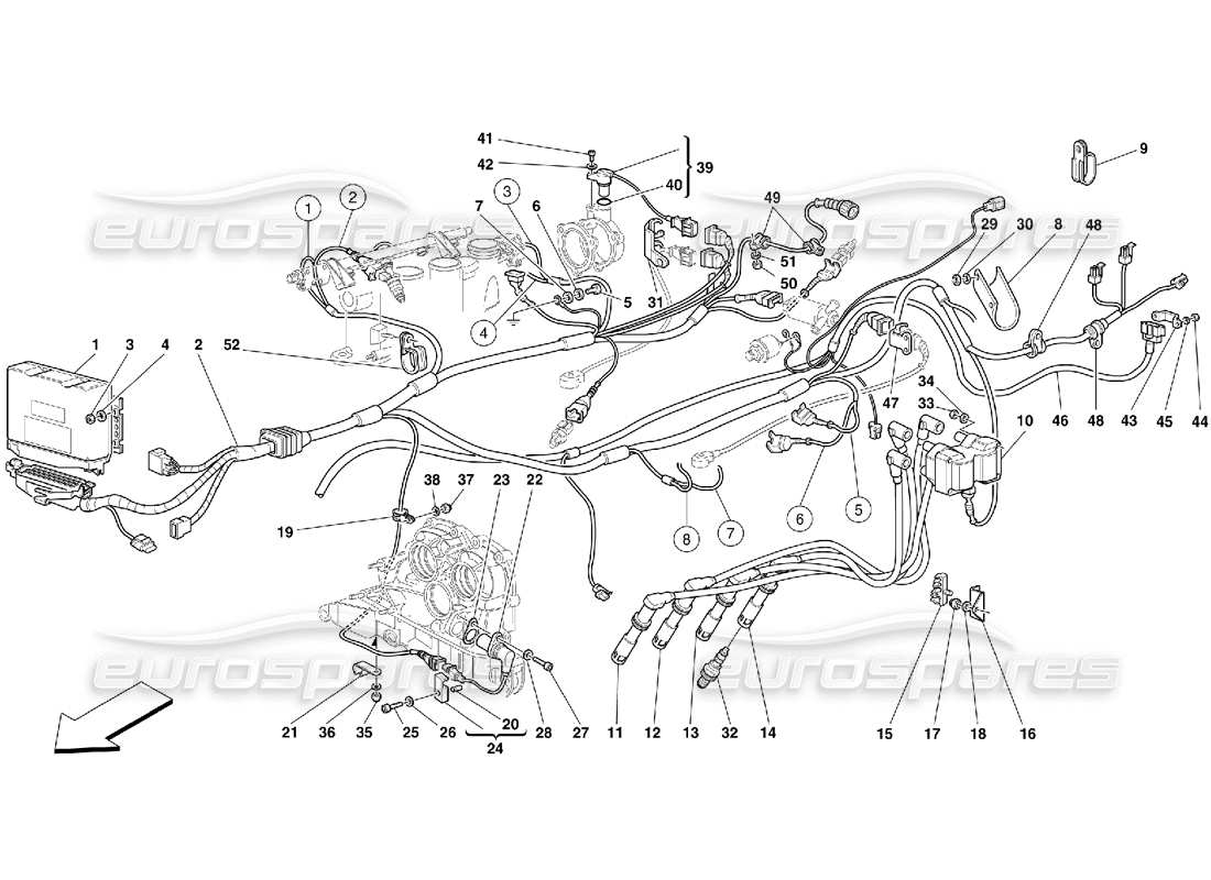 part diagram containing part number fht023