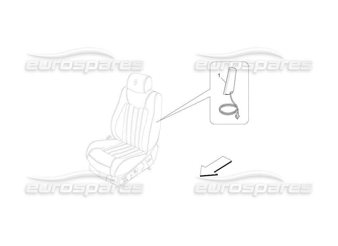 a part diagram from the maserati qtp. (2011) 4.7 auto parts catalogue
