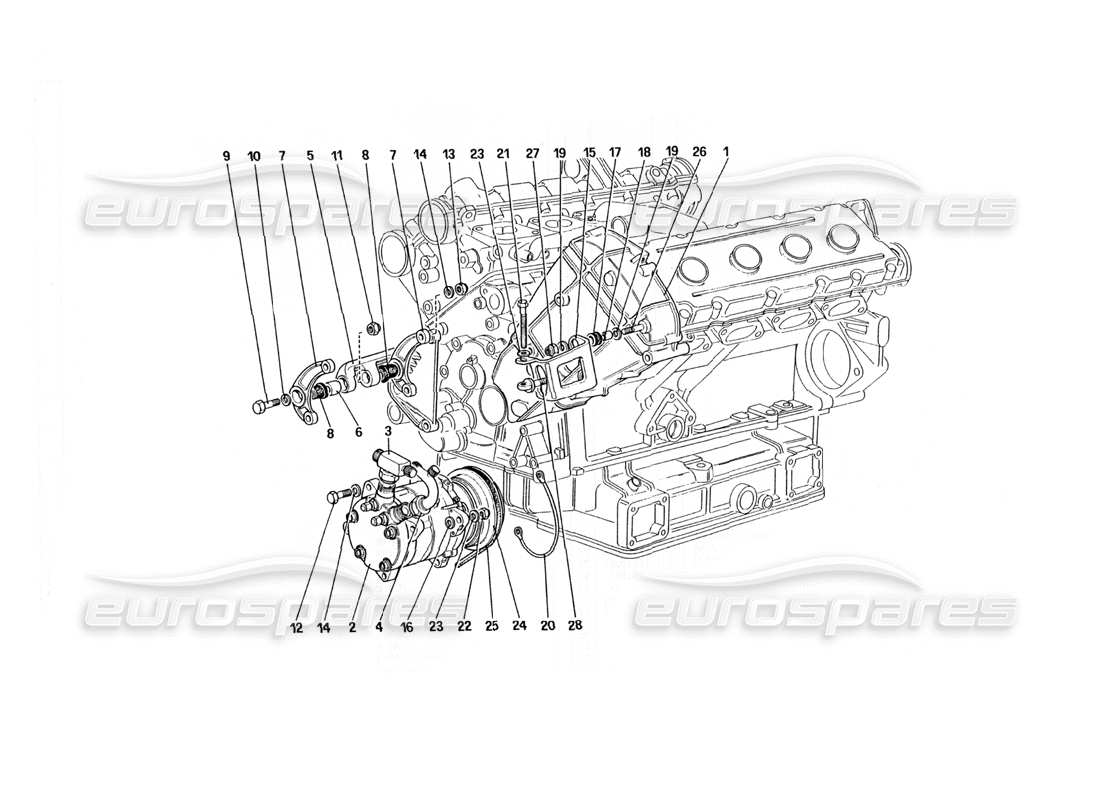 a part diagram from the ferrari 328 parts catalogue