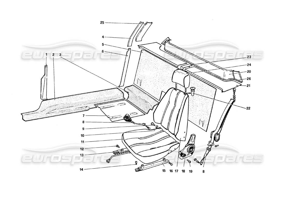 a part diagram from the ferrari 308 parts catalogue