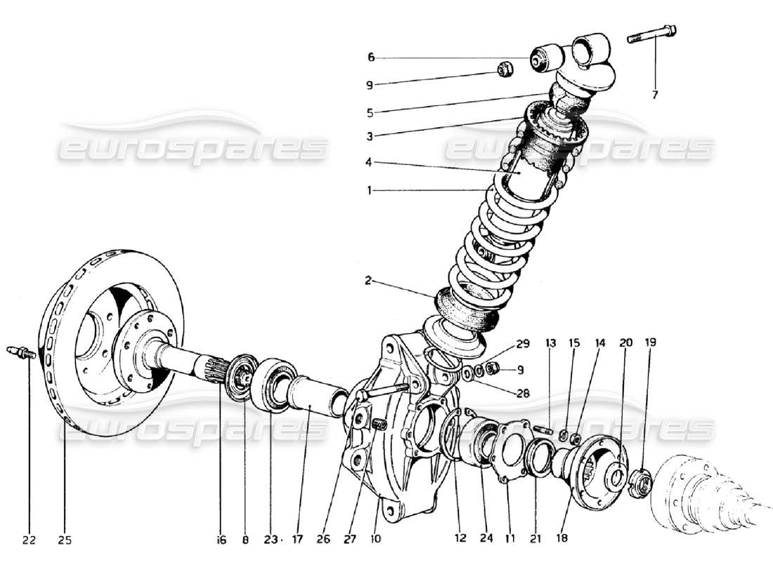 a part diagram from the ferrari 308 gtb (1976) parts catalogue