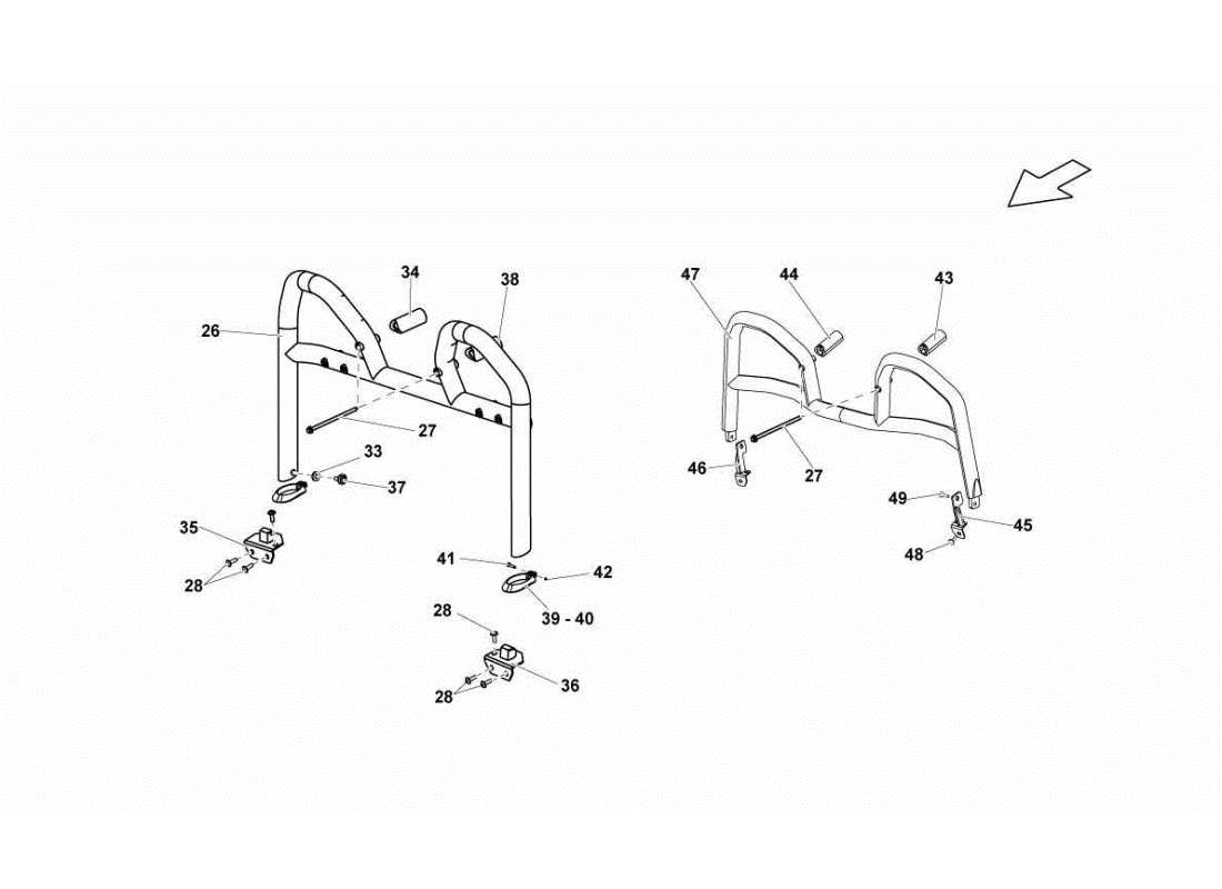 a part diagram from the lamborghini gallardo sts ii sc parts catalogue