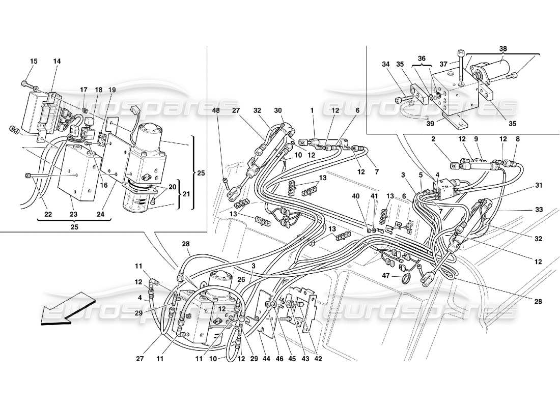 a part diagram from the ferrari 355 (5.2 motronic) parts catalogue