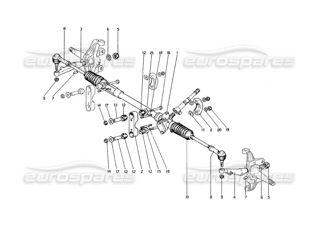 a part diagram from the ferrari 308 gt4 dino (1979) parts catalogue