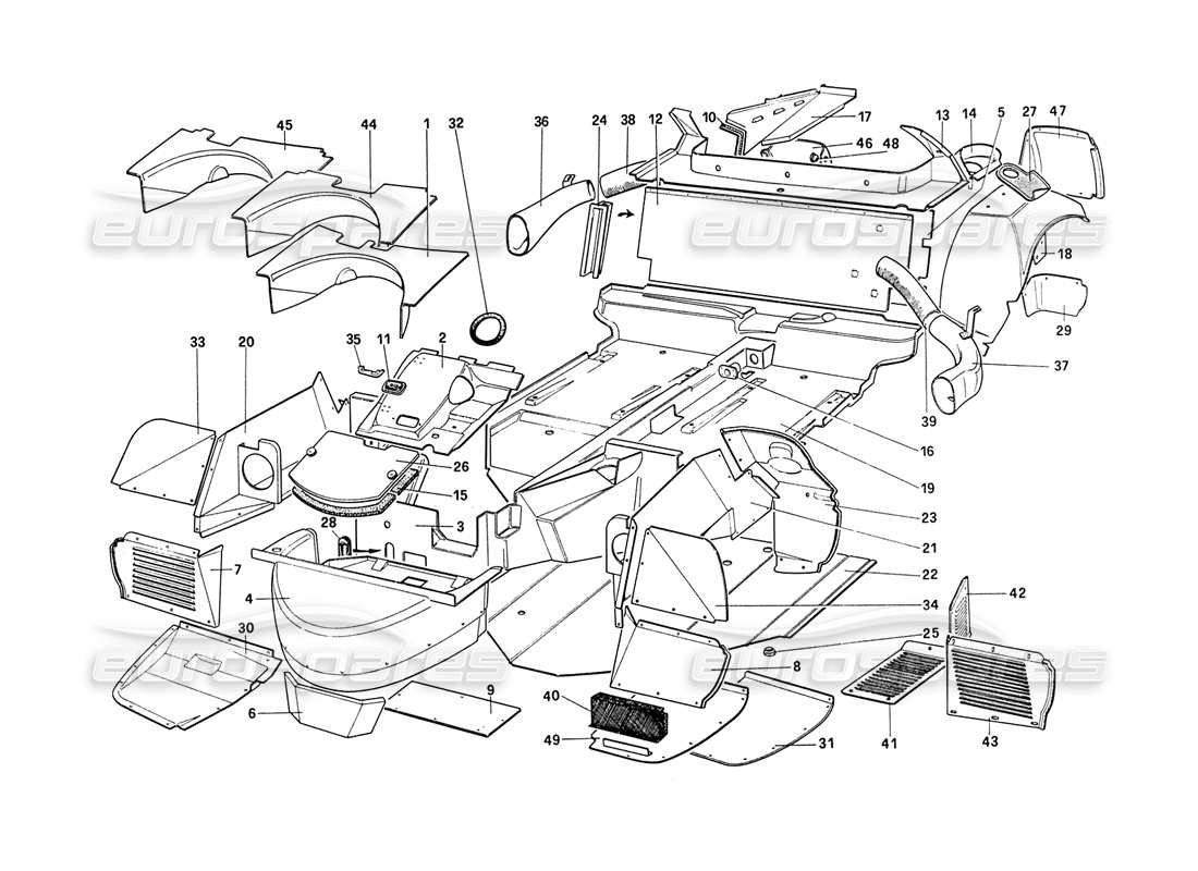 part diagram containing part number 62485100