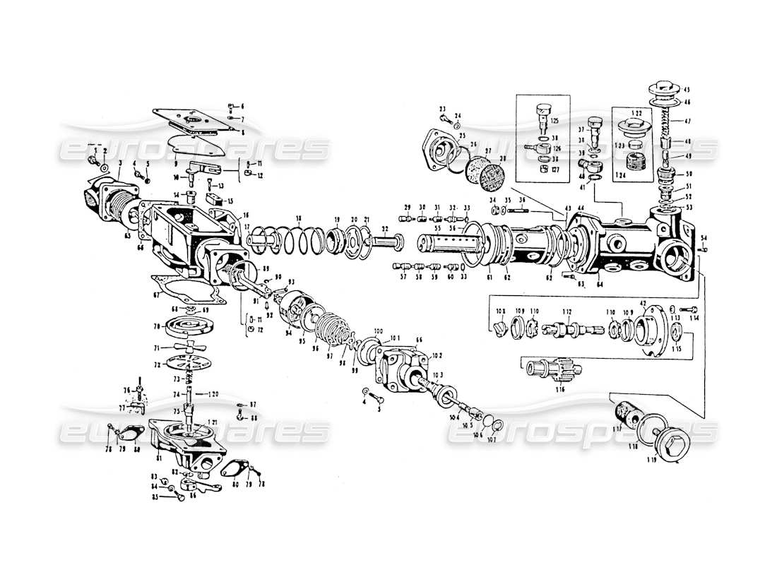 a part diagram from the maserati 3500 parts catalogue