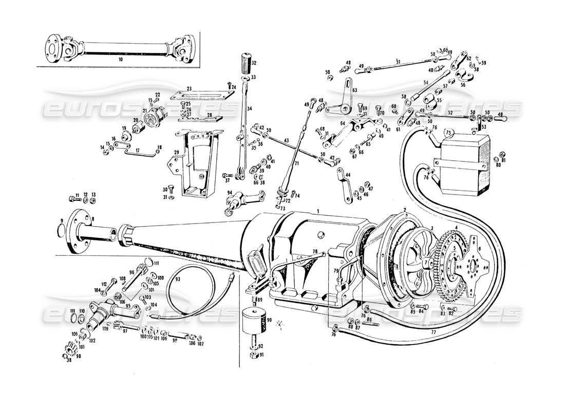 part diagram containing part number grl 64311