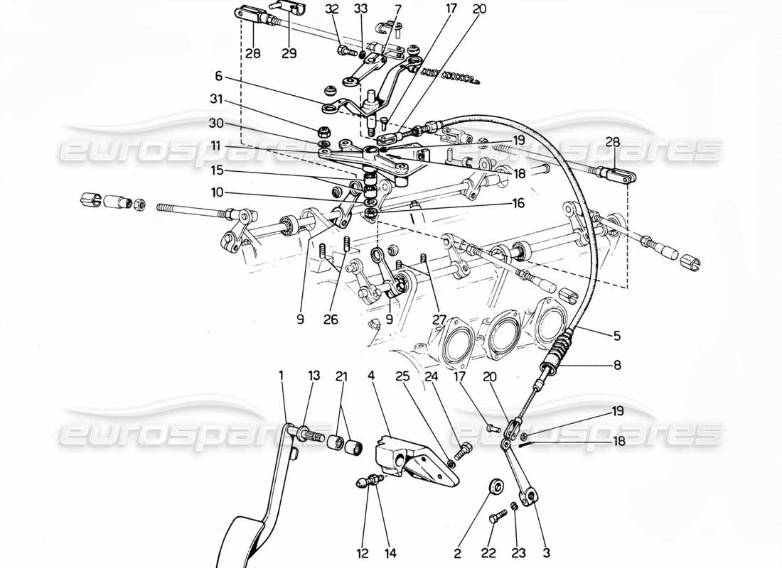 a part diagram from the ferrari 365 gtc4 (mechanical) parts catalogue