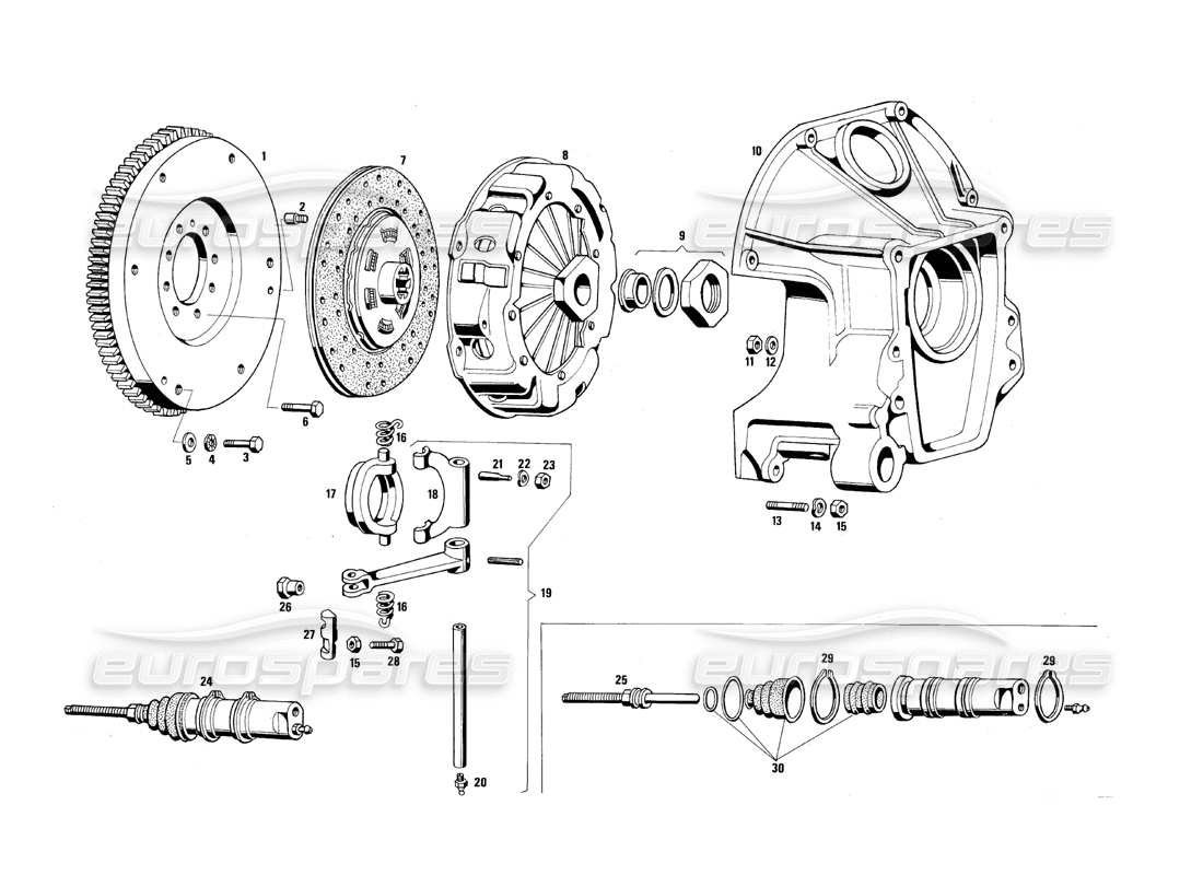 a part diagram from the maserati qtp.v8 4.9 (s3) 1979 parts catalogue
