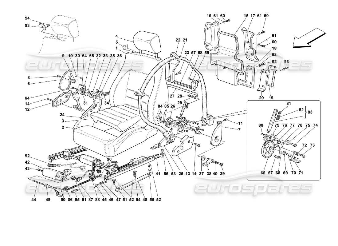 part diagram containing part number 62739100