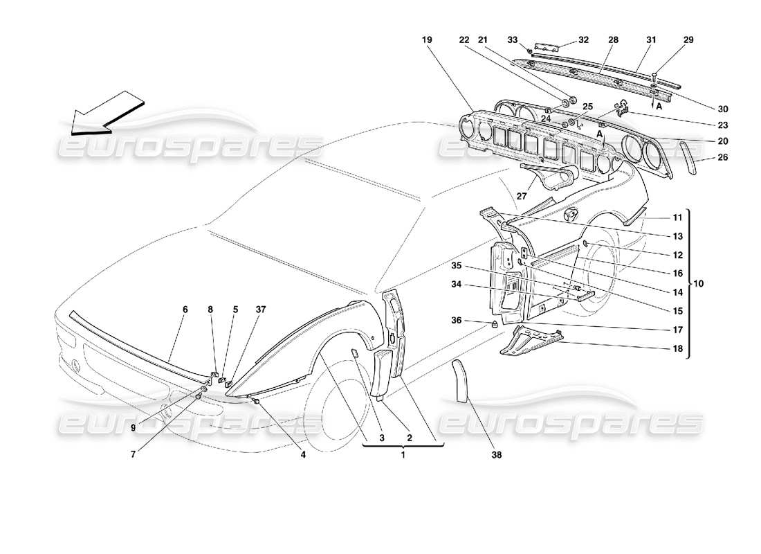 part diagram containing part number 64760200