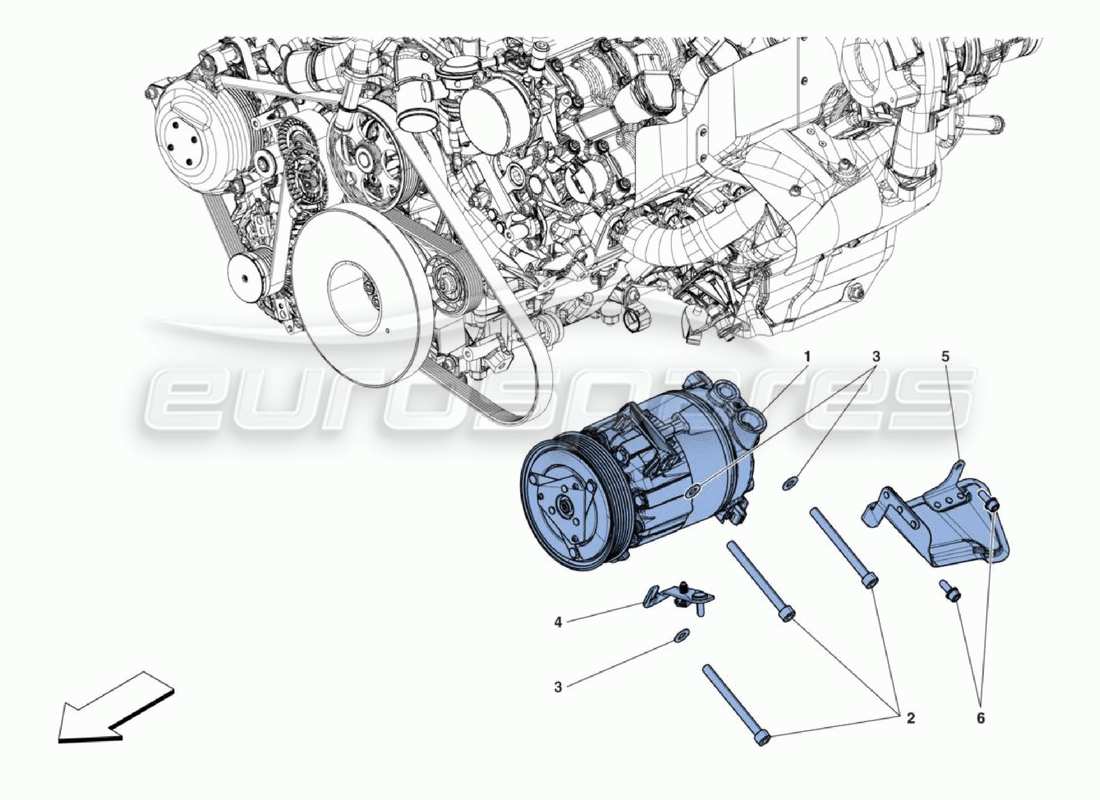 a part diagram from the ferrari 488 parts catalogue
