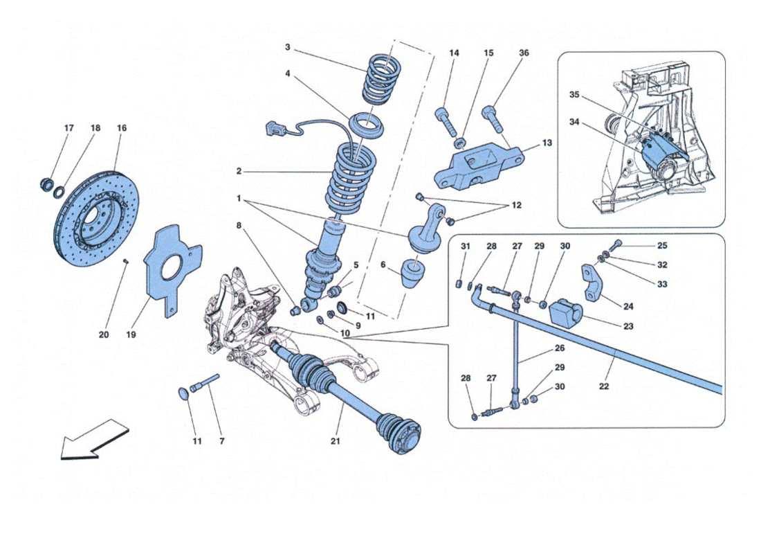 VIEW PARTS DIAGRAMS FROM THE FERRARI 458 CHALLENGE PARTS CATALOGUE a part diagram from the ferrari 458 challenge parts catalogue