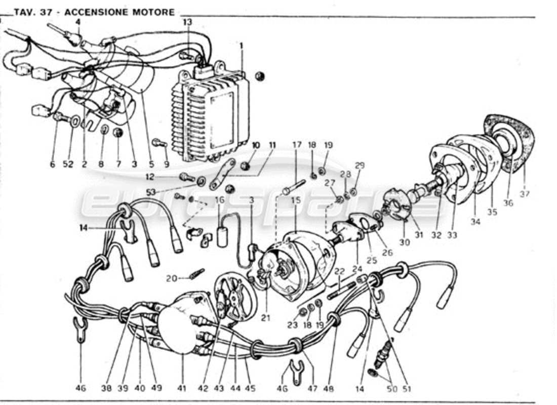 part diagram containing part number m8x25 - uni 5739