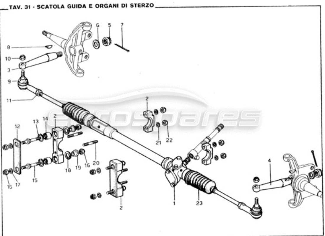 a part diagram from the ferrari 246 parts catalogue