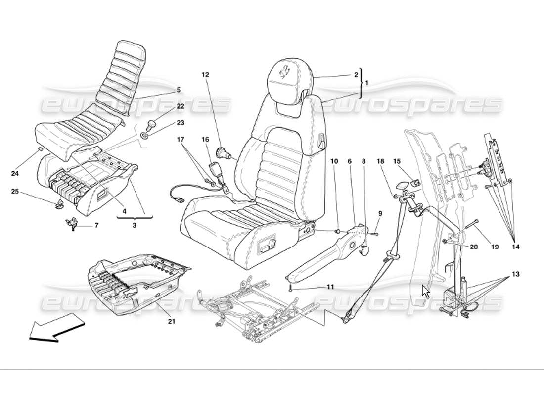 a part diagram from the Ferrari 360 Modena parts catalogue