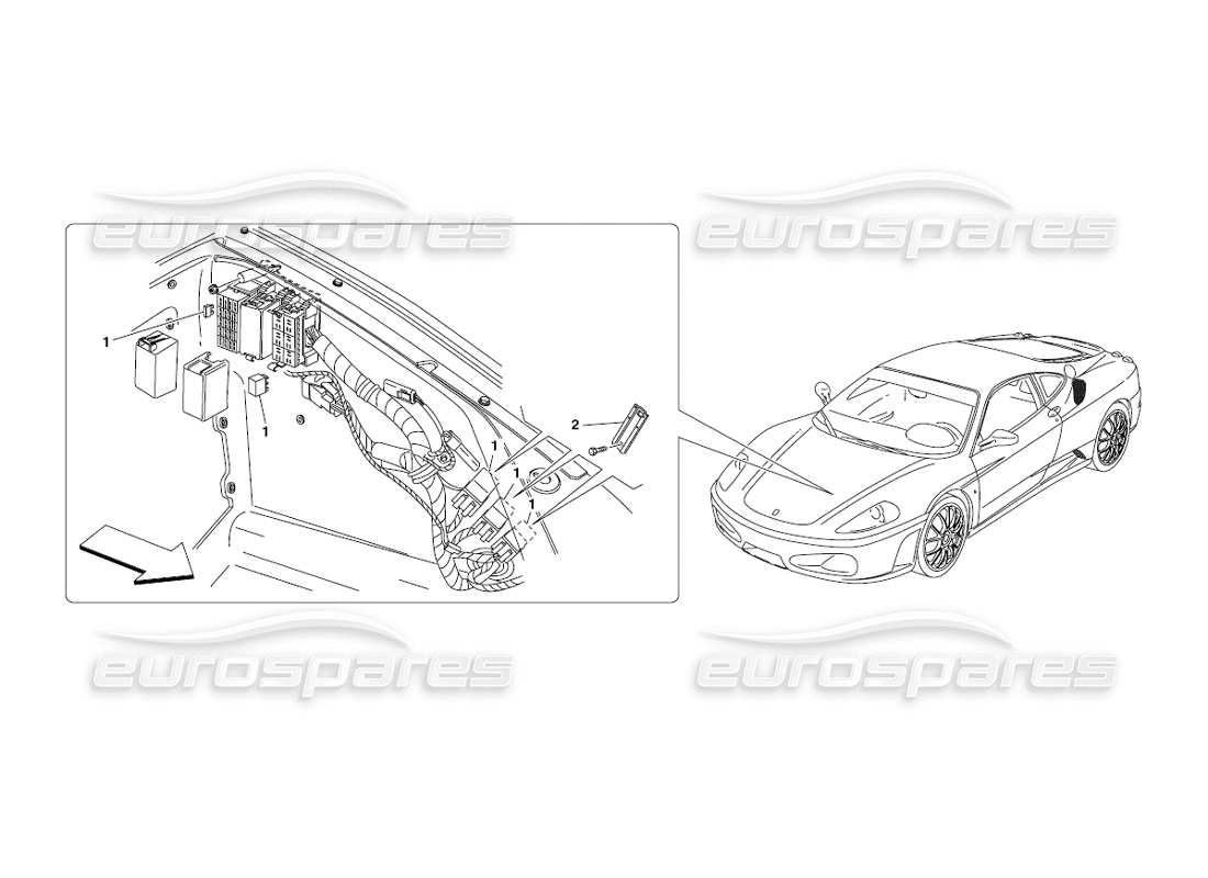 a part diagram from the ferrari 430 challenge (2006) parts catalogue