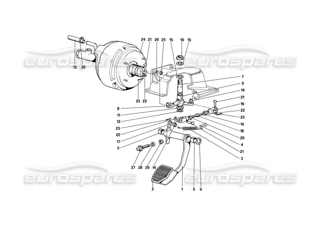 a part diagram from the ferrari 308 (1981) gtbi/gtsi parts catalogue