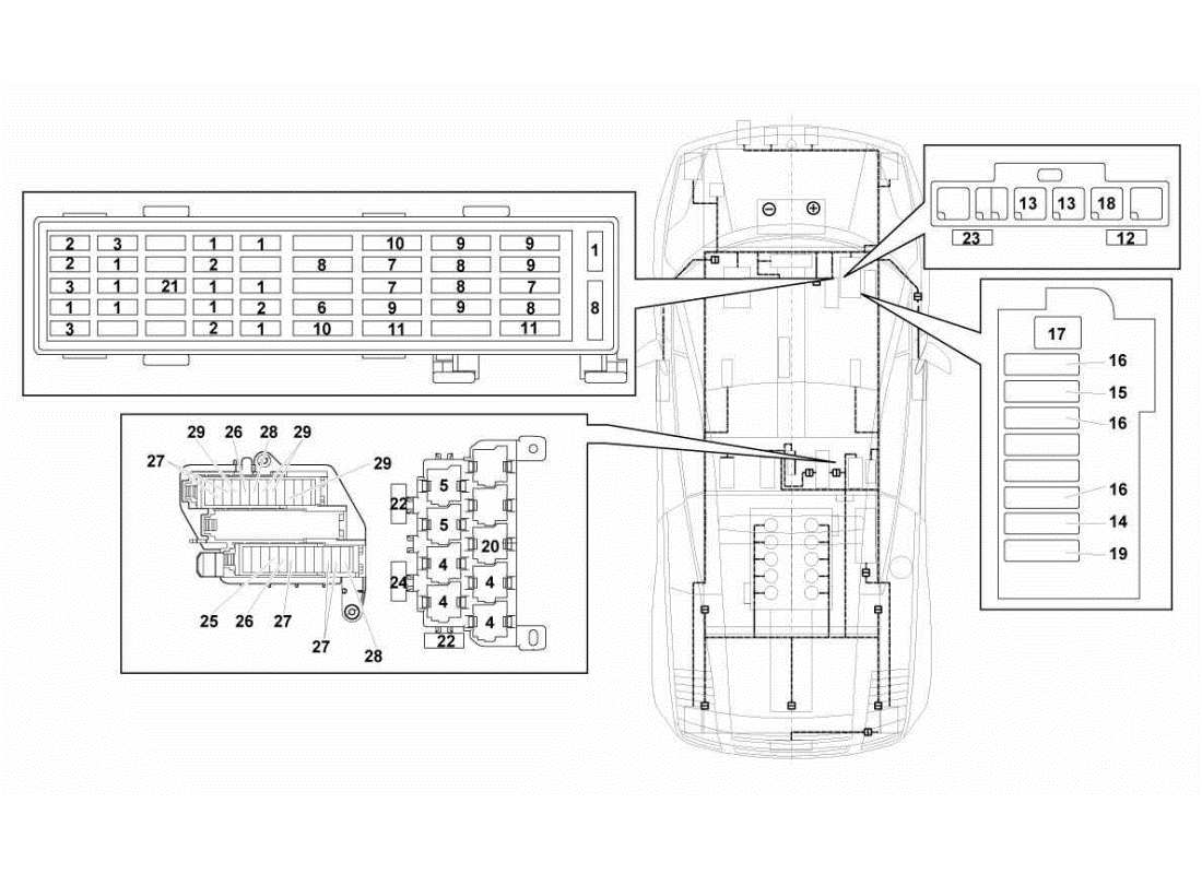 a part diagram from the lamborghini gallardo sts ii sc parts catalogue