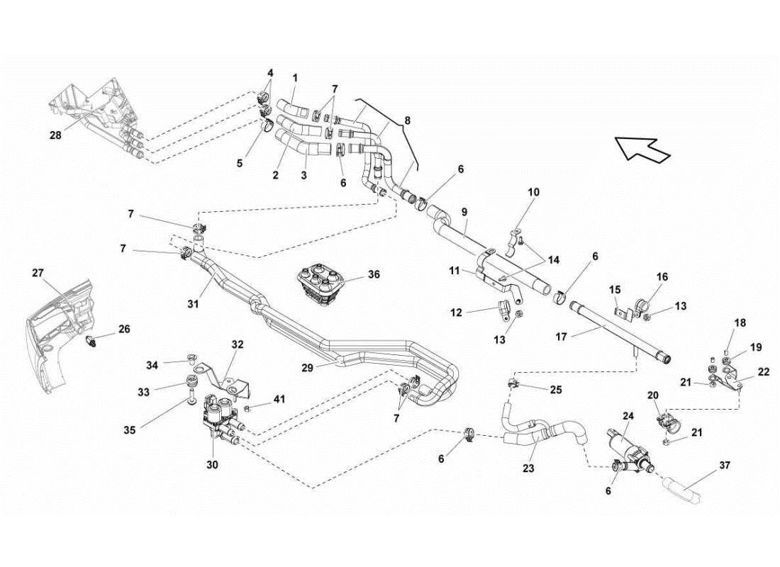 a part diagram from the lamborghini gallardo sts ii sc parts catalogue