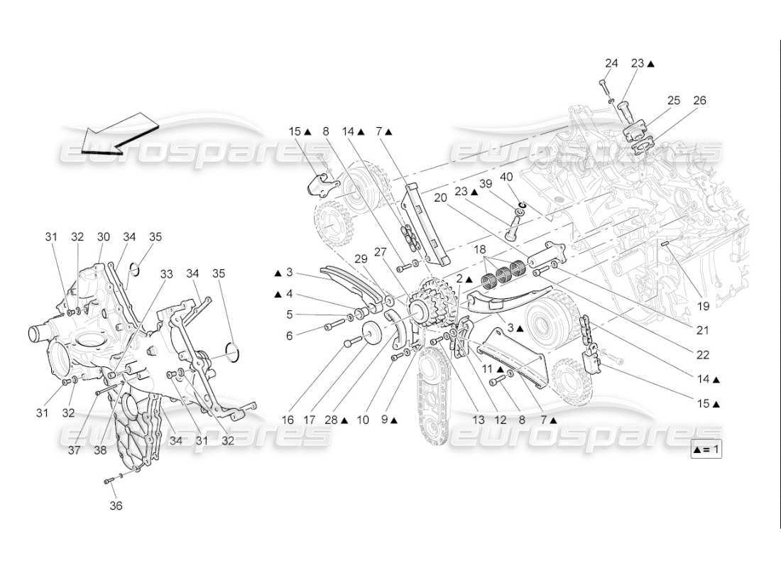 a part diagram from the maserati qtp. (2009) 4.2 auto parts catalogue