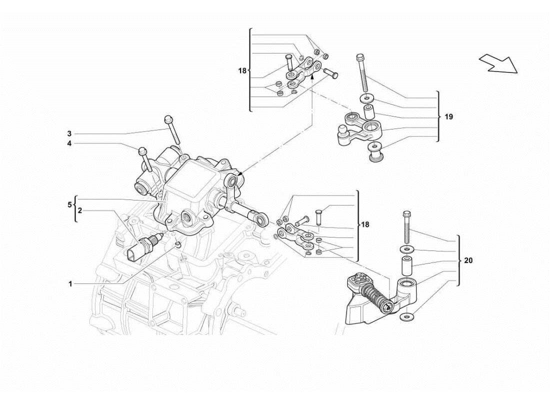 a part diagram from the lamborghini gallardo sts ii sc parts catalogue