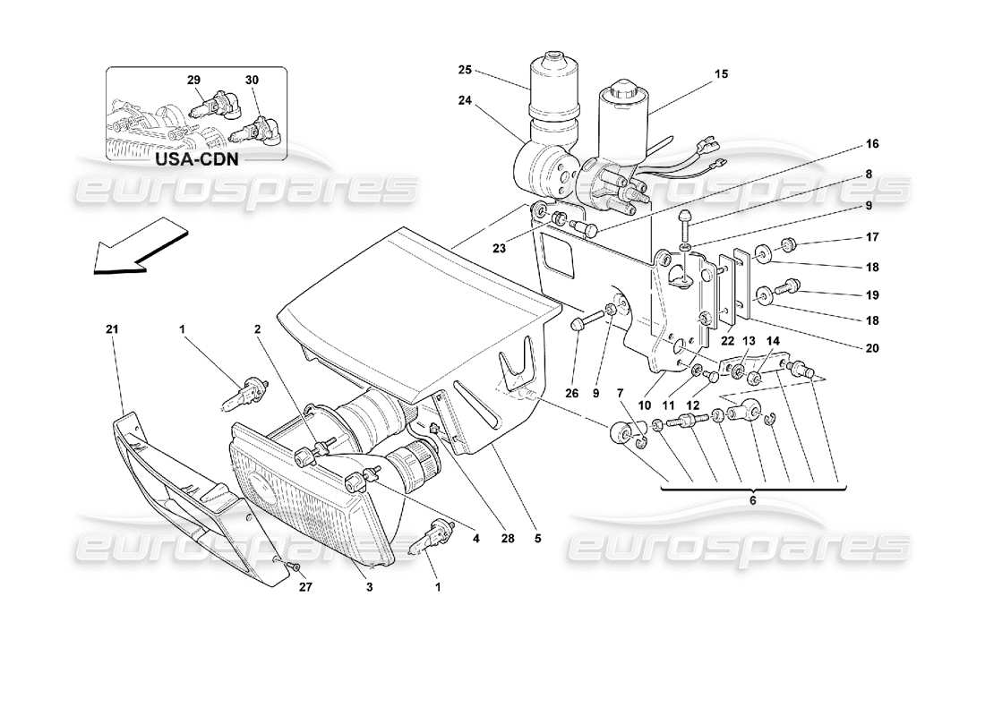 part diagram containing part number 62227500