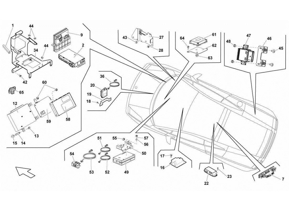 VIEW PARTS DIAGRAMS FROM THE LAMBORGHINI GALLARDO PARTS CATALOGUE a part diagram from the lamborghini gallardo parts catalogue