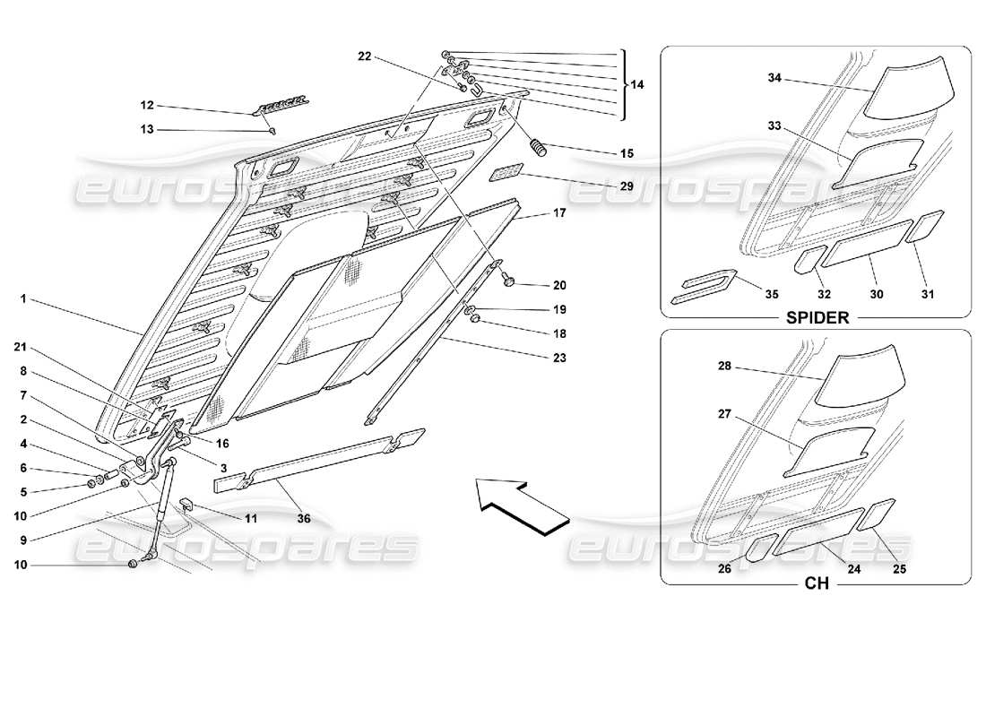 part diagram containing part number 64629600