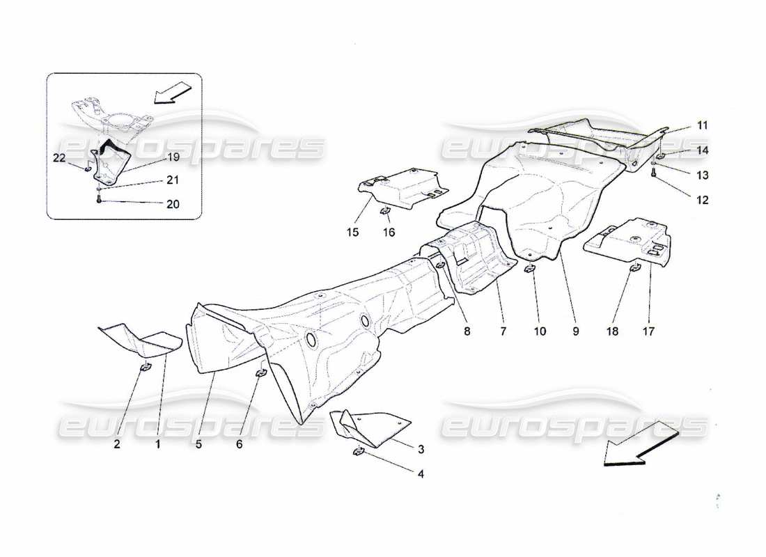 a part diagram from the maserati quattroporte m139 (2005-2013) parts catalogue