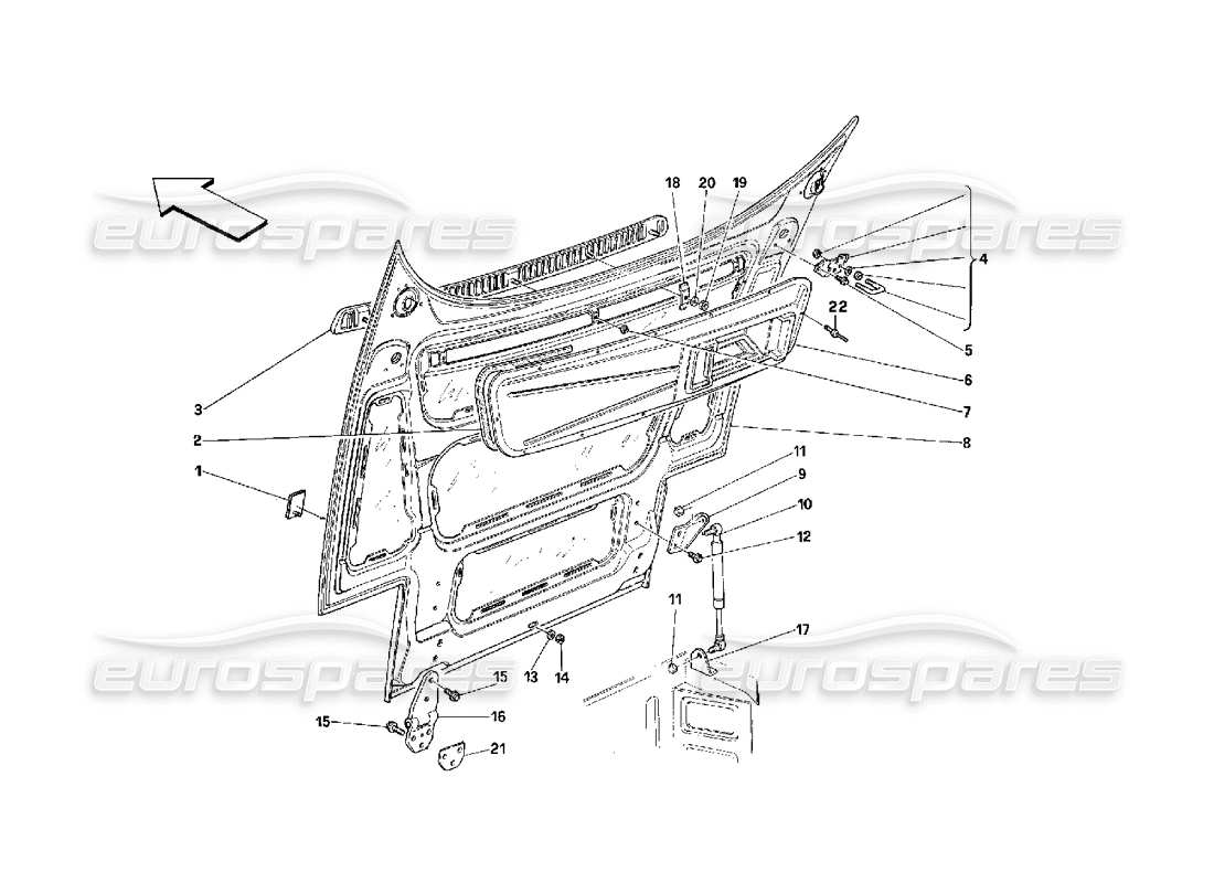 a part diagram from the ferrari 348 (2.7 motronic) parts catalogue