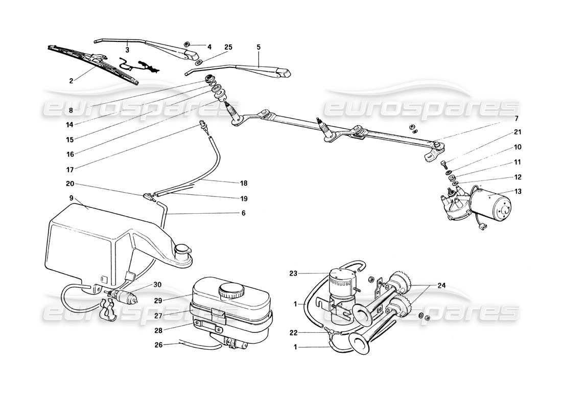a part diagram from the ferrari 328 (1985) parts catalogue