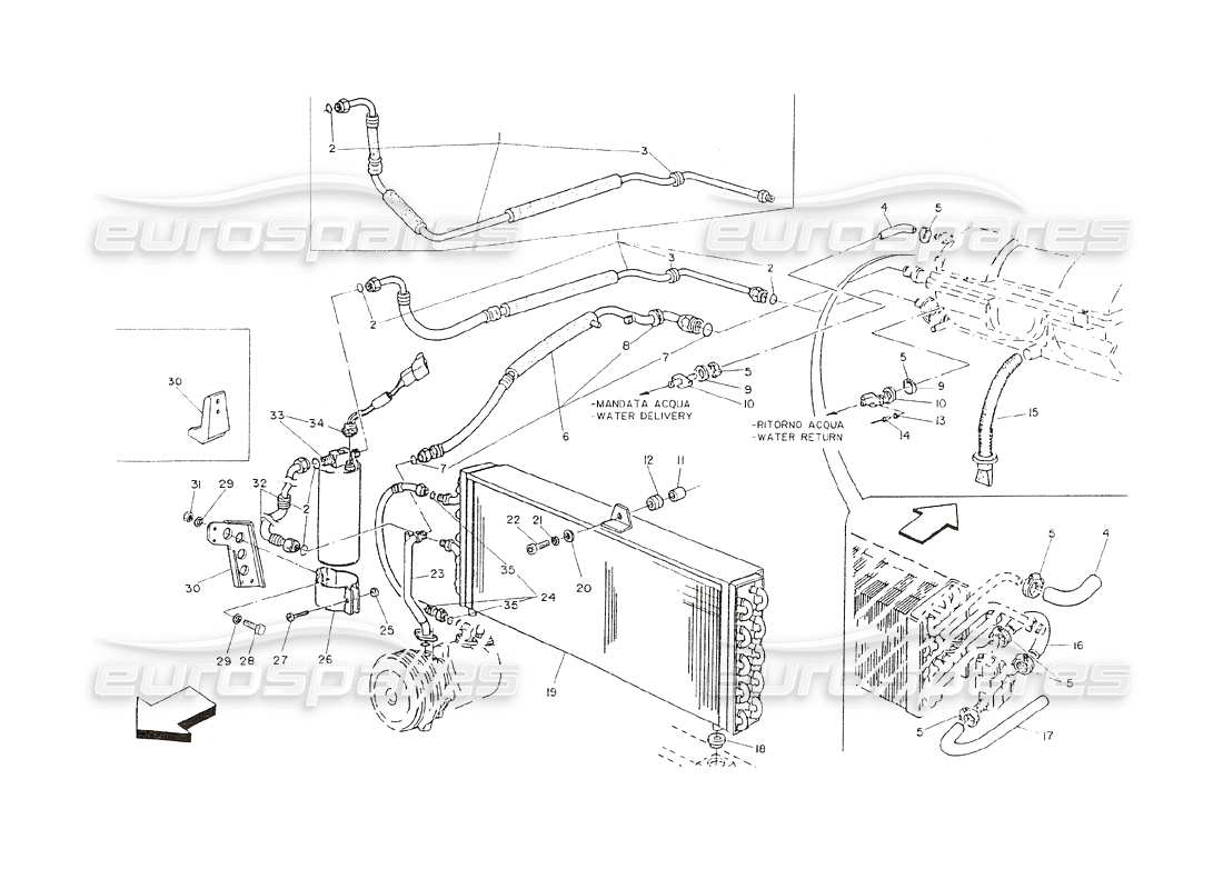 a part diagram from the maserati shamal parts catalogue