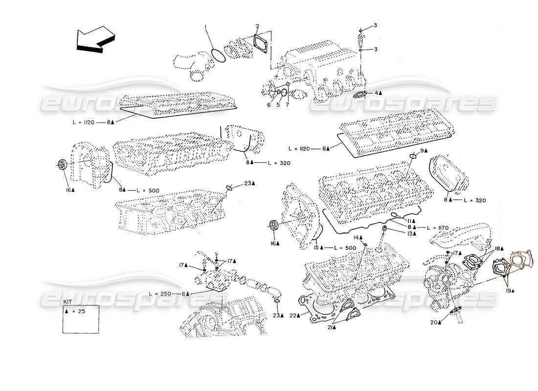 a part diagram from the maserati shamal parts catalogue