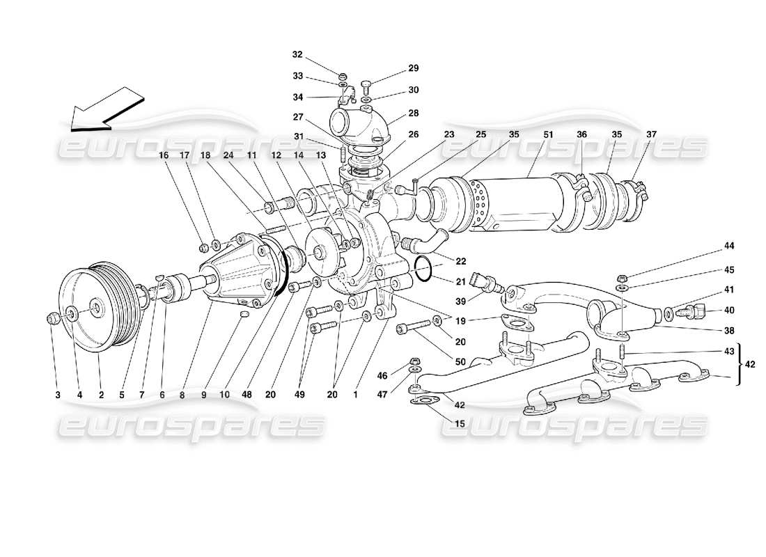 part diagram containing part number 158001