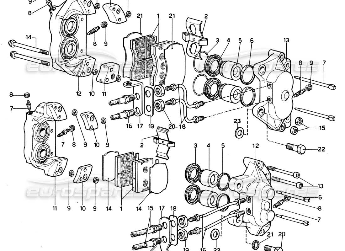 a part diagram from the ferrari 365 gtb4 daytona (1969) parts catalogue