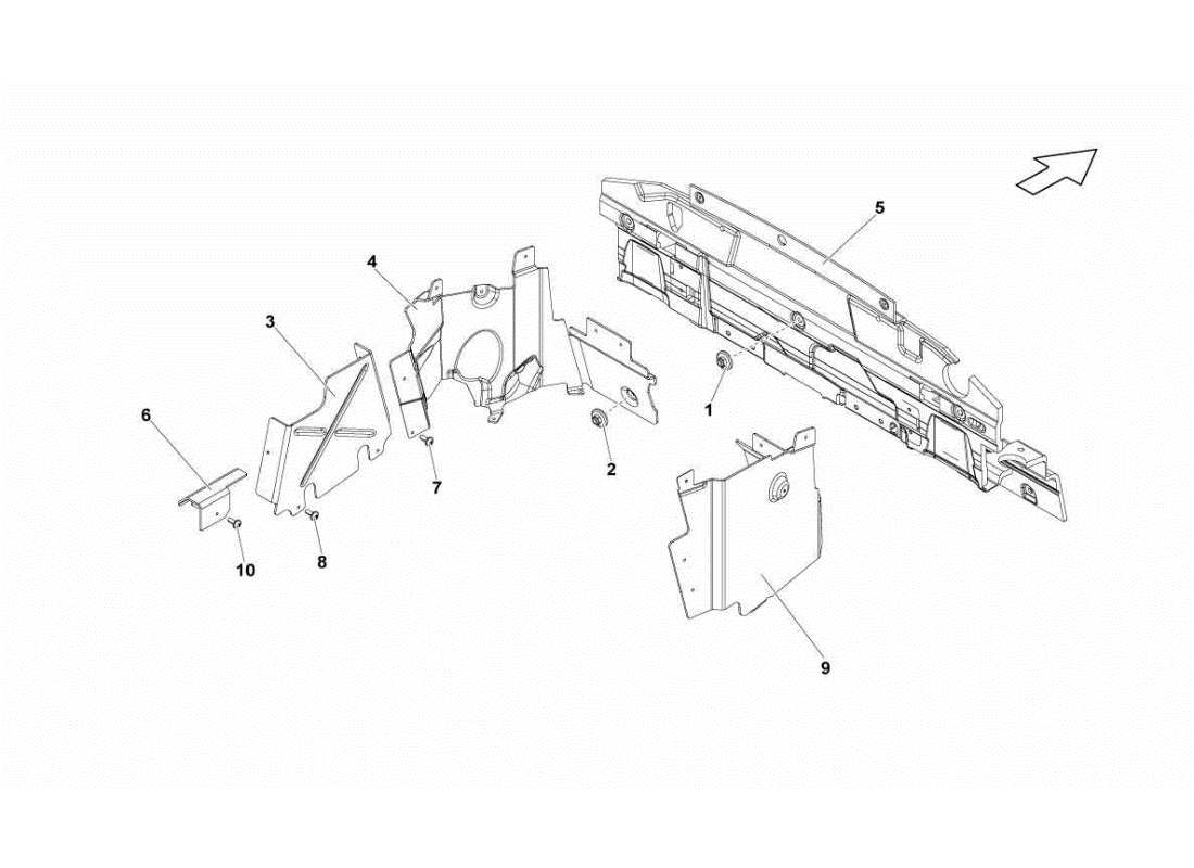 a part diagram from the lamborghini gallardo sts ii sc parts catalogue