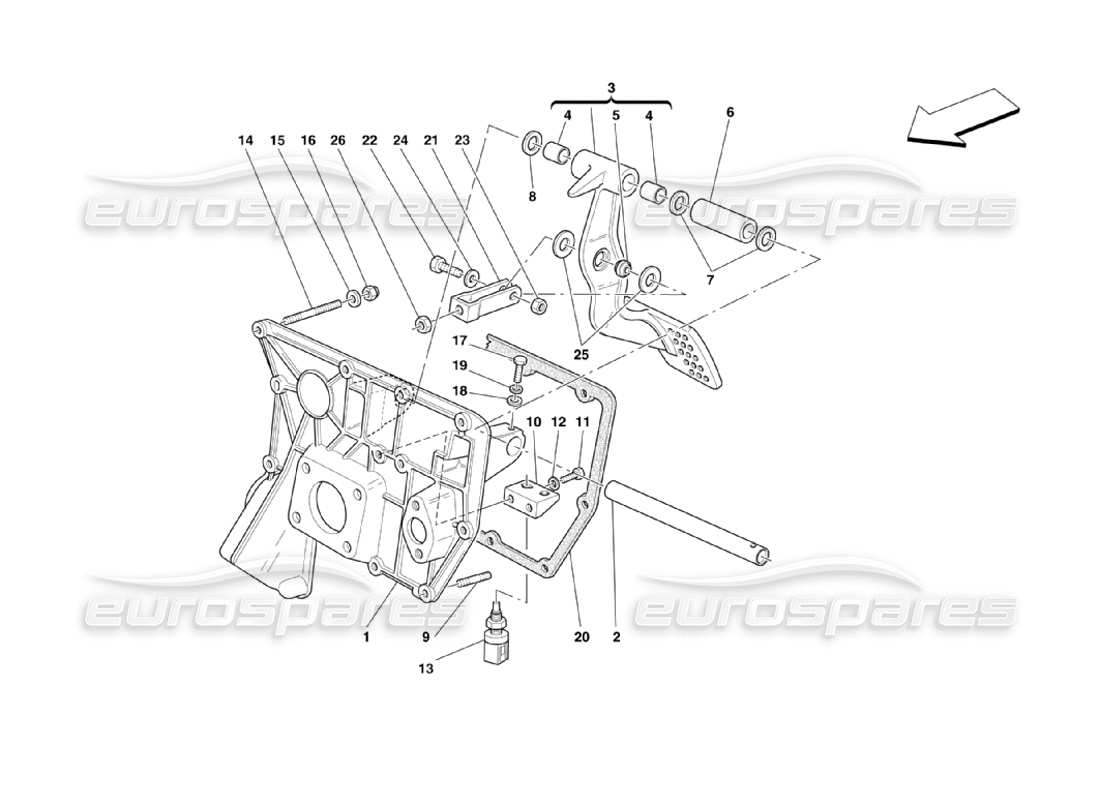 a part diagram from the ferrari 360 parts catalogue